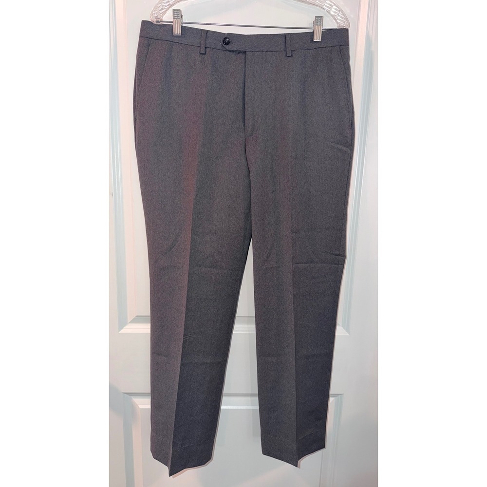 Jos A Bank Executive Tailored Fit Mens 35X29 Regular Gray 100% Wool Dress Pants